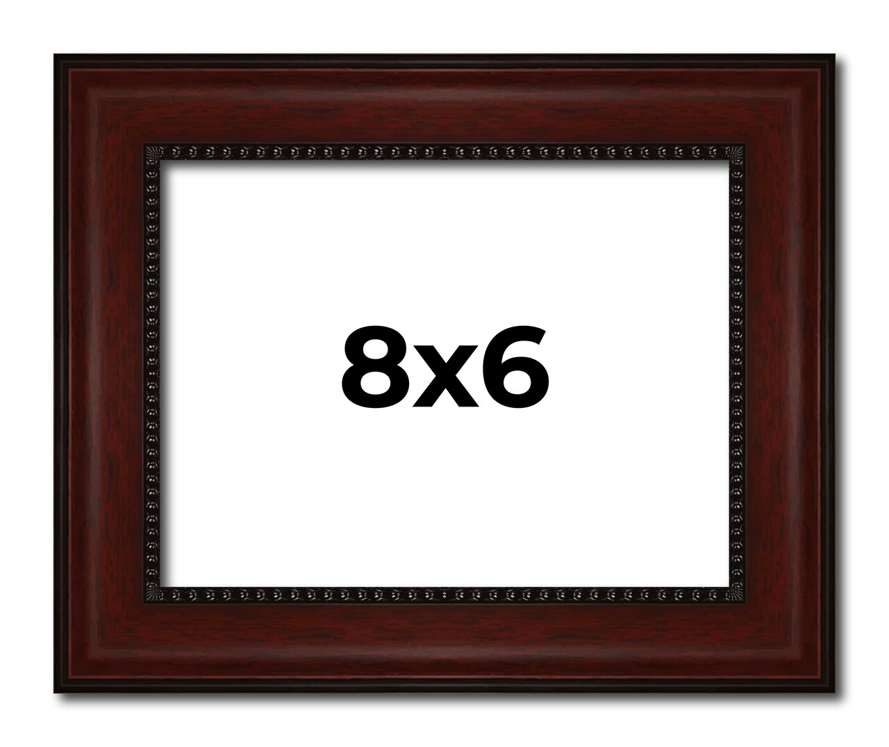 8x6 Distressed Brown Picture Frame - UV Acrylic, Foam Board Backing, Hanging Hardware